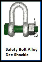 safety bolt alloy dee shackle